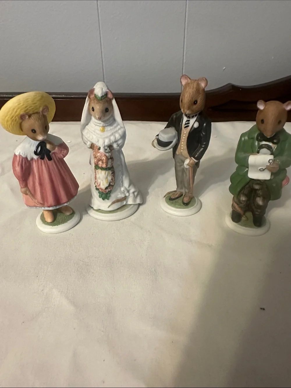 Franklin Mint Woodhouse Mouse Figurine set of 4